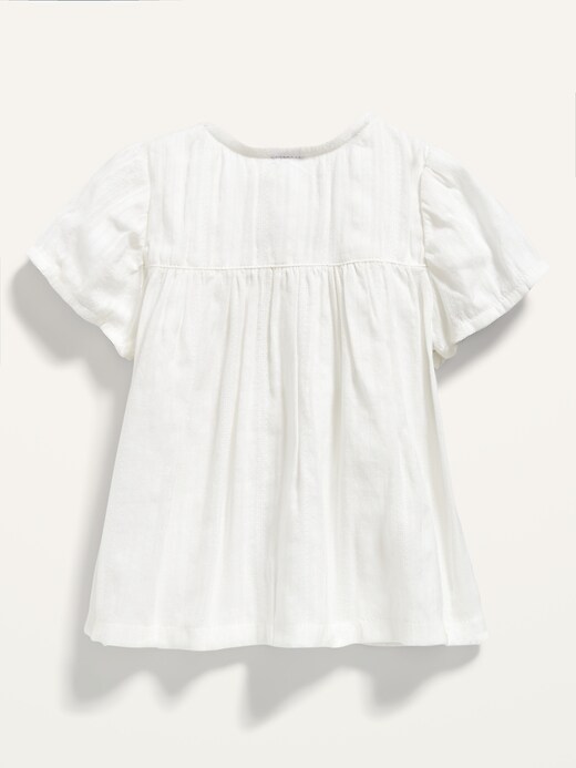 View large product image 2 of 2. Short-Sleeve Button-Front Dobby Top for Baby