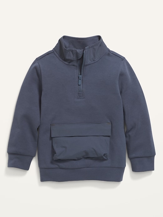 Old Navy Unisex Dynamic Fleece 1/4-Zip Sweatshirt for Toddler. 1