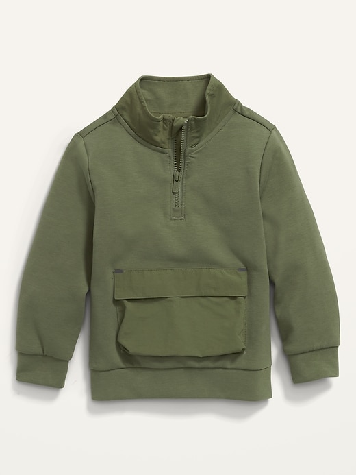 Old Navy Unisex Dynamic Fleece 1/4-Zip Sweatshirt for Toddler. 1