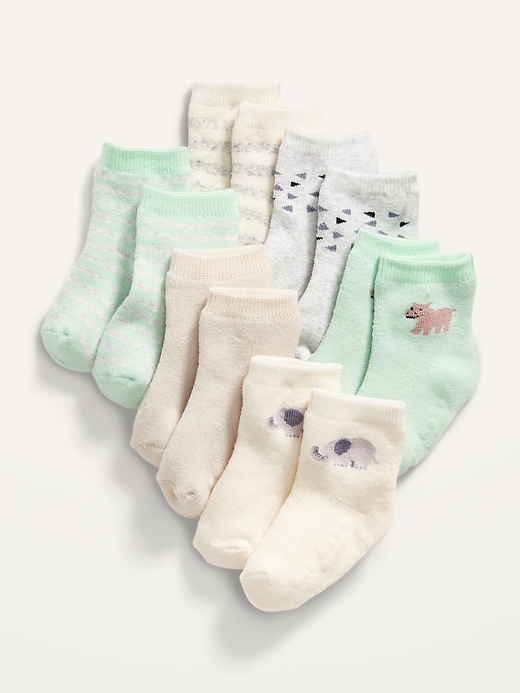 View large product image 1 of 1. Unisex Crew Socks 6-Pack for Baby
