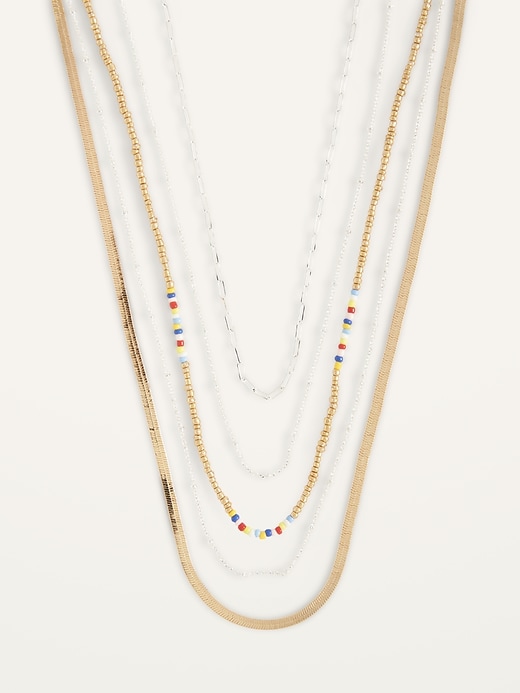 Old Navy Mixed-Metal Chain Necklace 5-Pack for Women. 1
