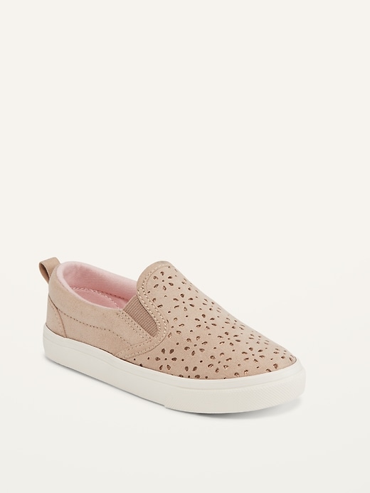 Faux-Suede Perforated Slip-On Sneakers for Toddler Girls | Old Navy
