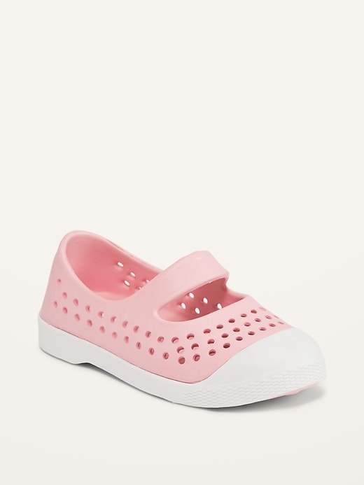 View large product image 1 of 4. Perforated Mary-Jane Slip-On Shoes for Toddler Girls (Partially Plant-Based)