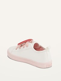 View large product image 3 of 4. Faux-Leather Slip-On Sneakers for Toddler Girls