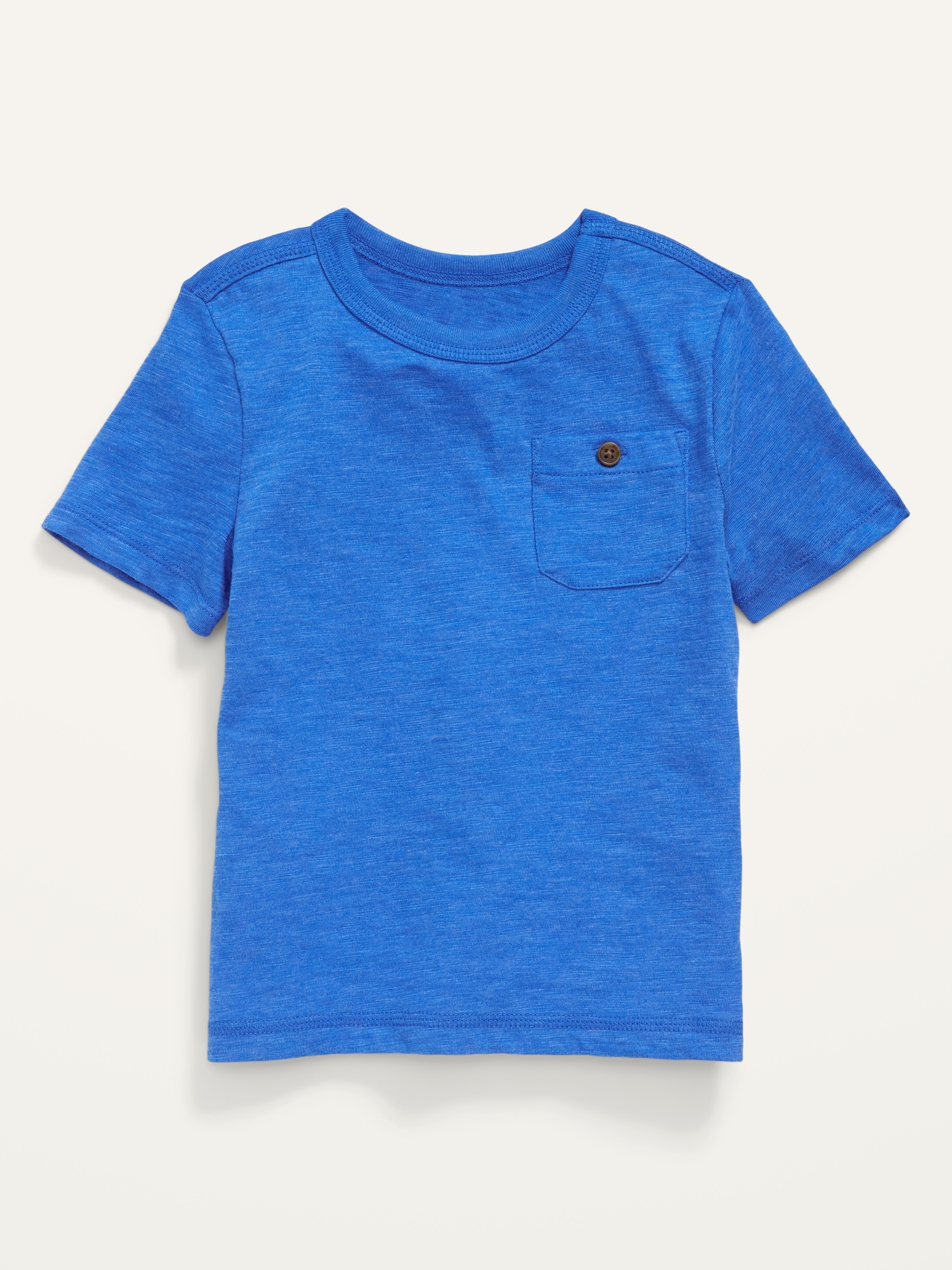 Old Navy Solid Slub-Knit Pocket T-Shirt for Toddler Boys blue. 1