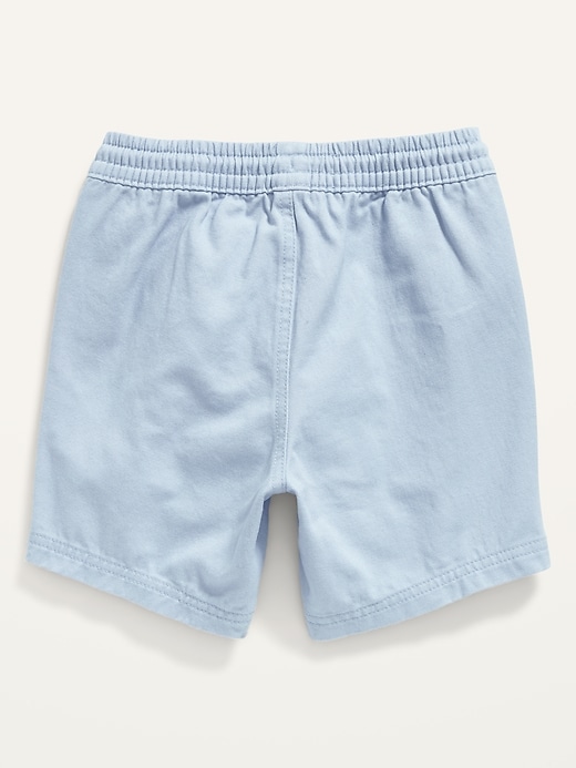 View large product image 2 of 2. Functional Drawstring Solid Twill Shorts for Toddler Boys