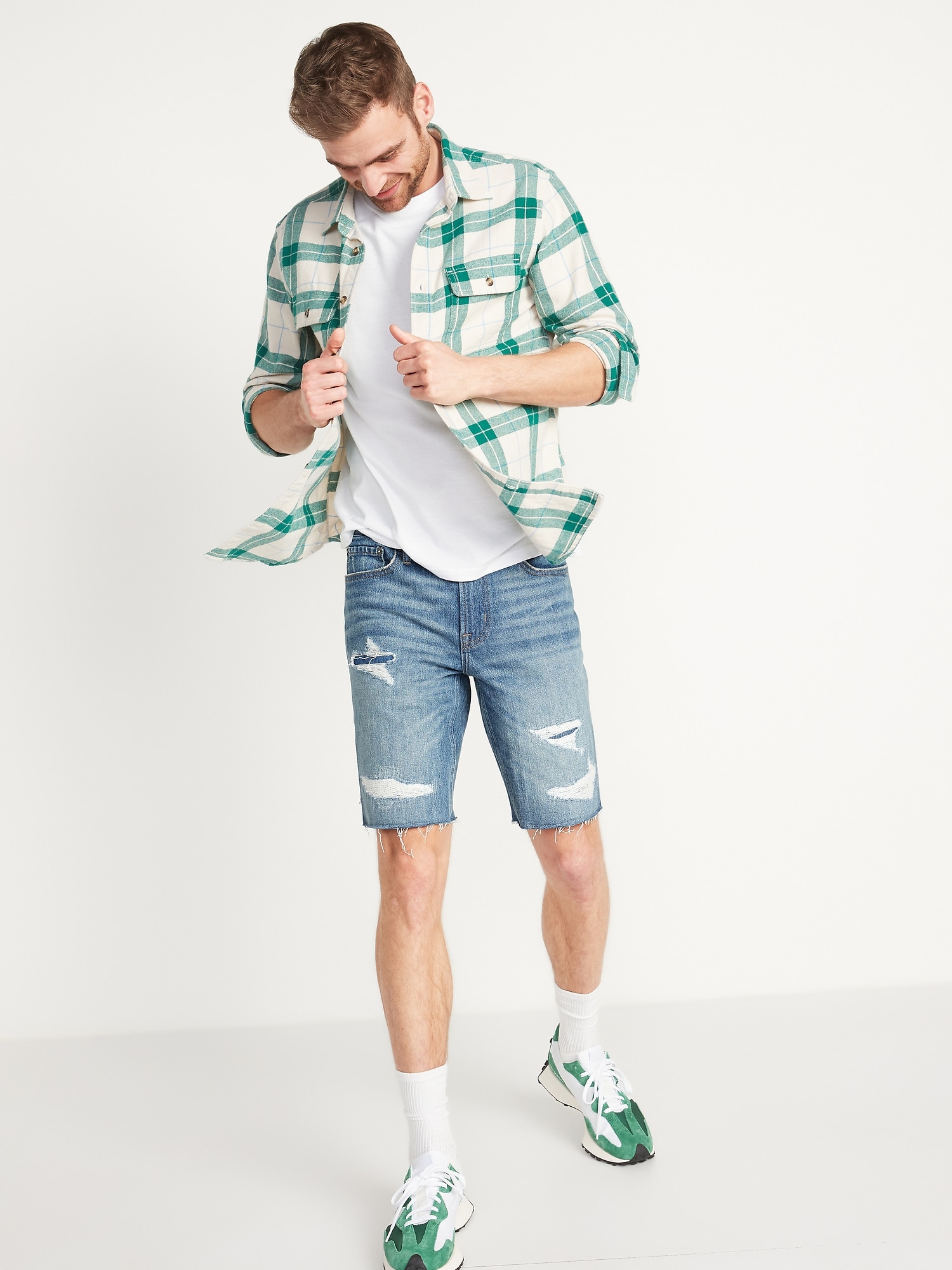 mens cut off jean shorts style