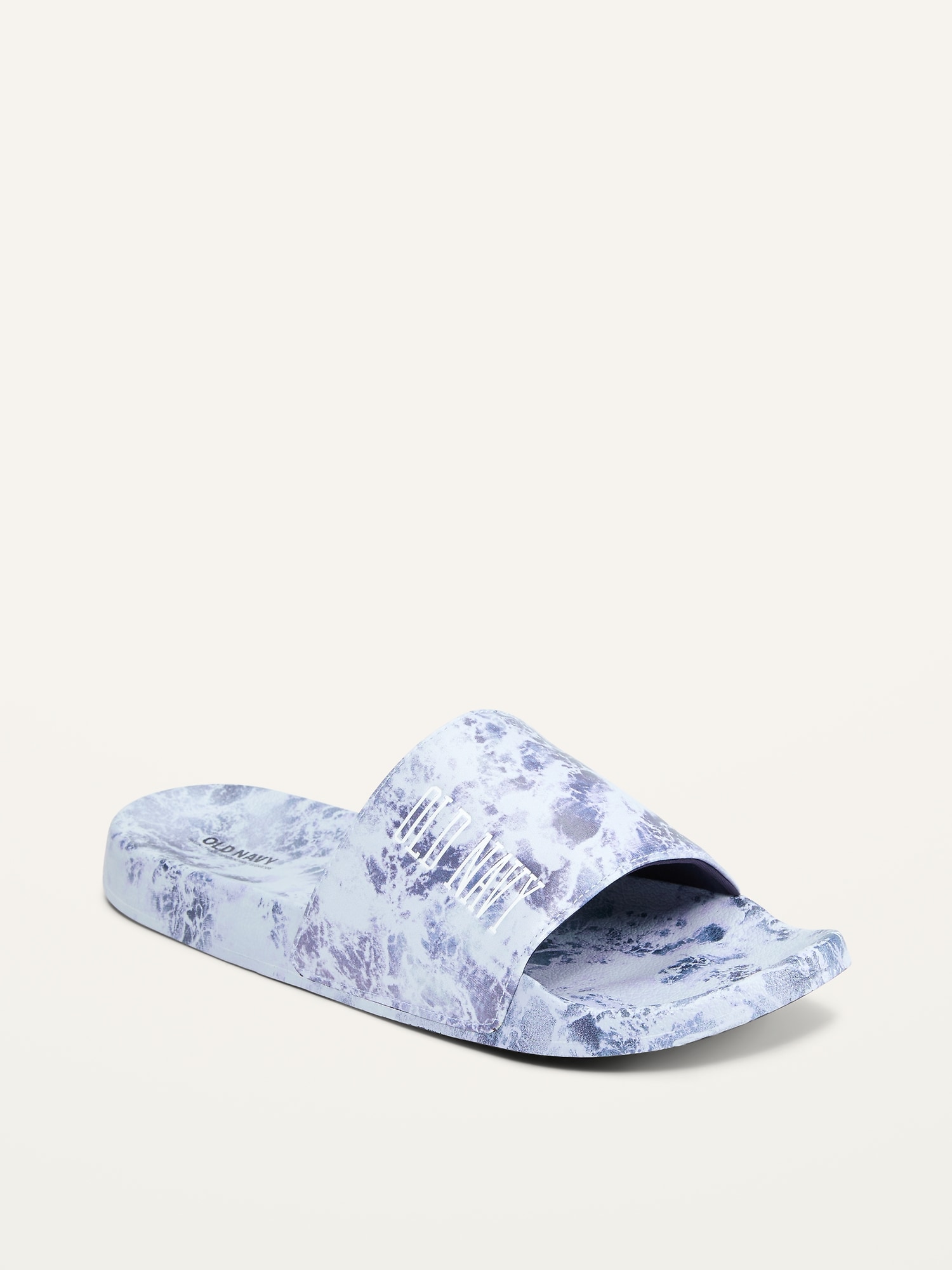 Patterned Logo Sugarcane Based Slide Sandals for Men Partially