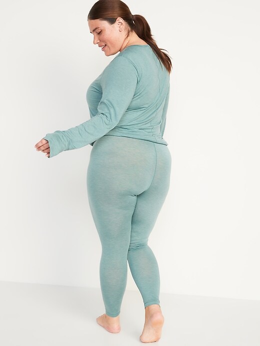 Image number 8 showing, High-Waisted UltraBase Merino Wool Base Layer Tights for Women