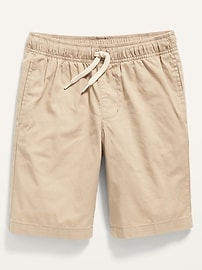 Flat-Front Twill Jogger Shorts For Boys