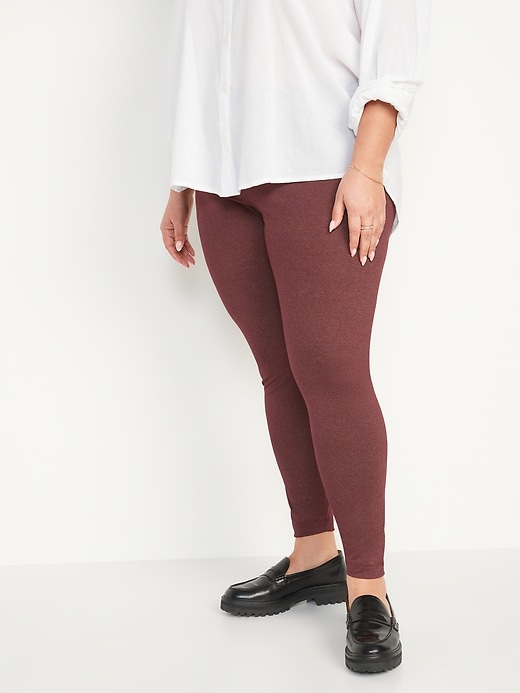 Image number 7 showing, High-Waisted Sparkle-Knit Ankle Leggings for Women