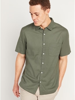 old navy mens linen shirts