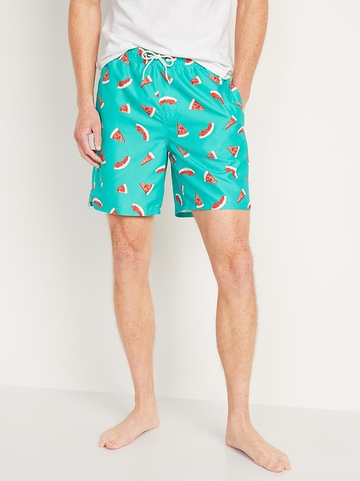 Old Navy Printed Swim Trunks for Men --7-inch inseam. 1