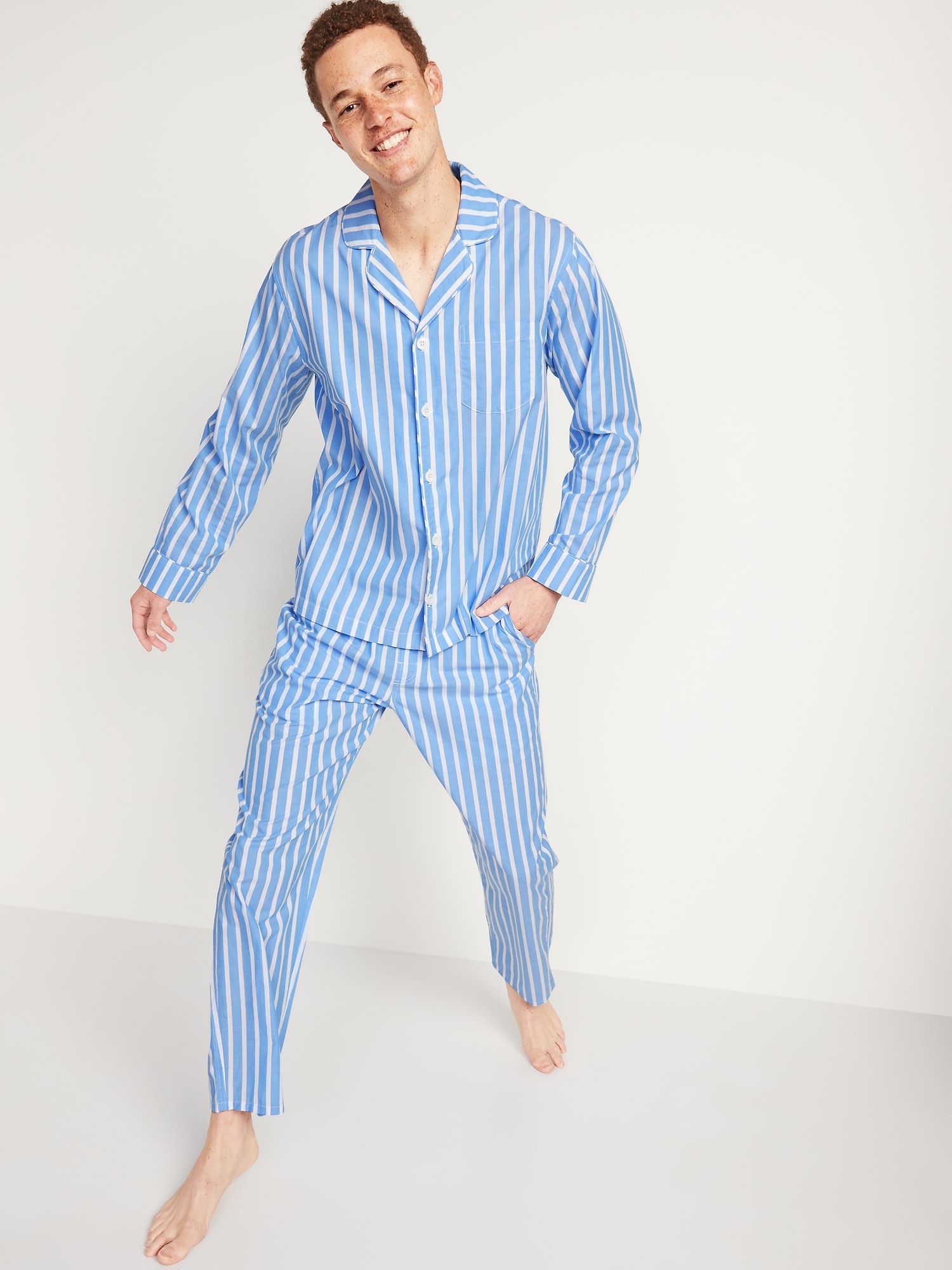 Striped Poplin Pajamas Set