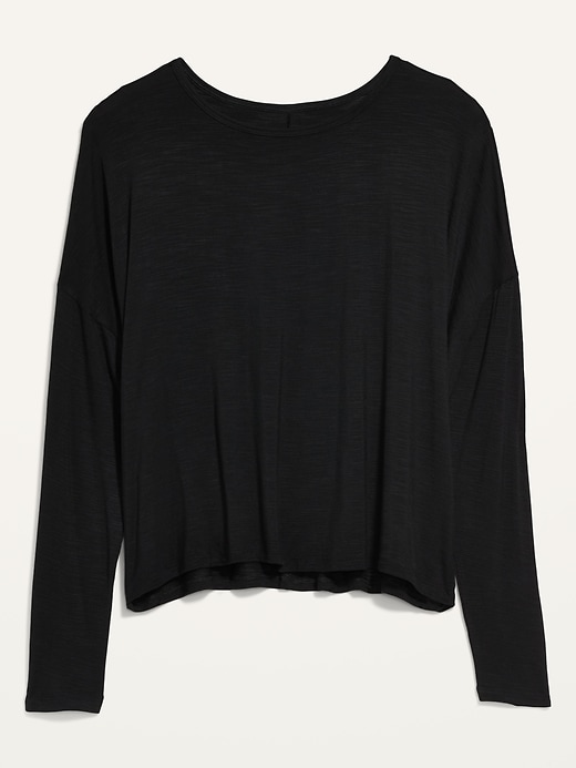 Image number 4 showing, Luxe Oversized Long-Sleeve T-Shirt for Women