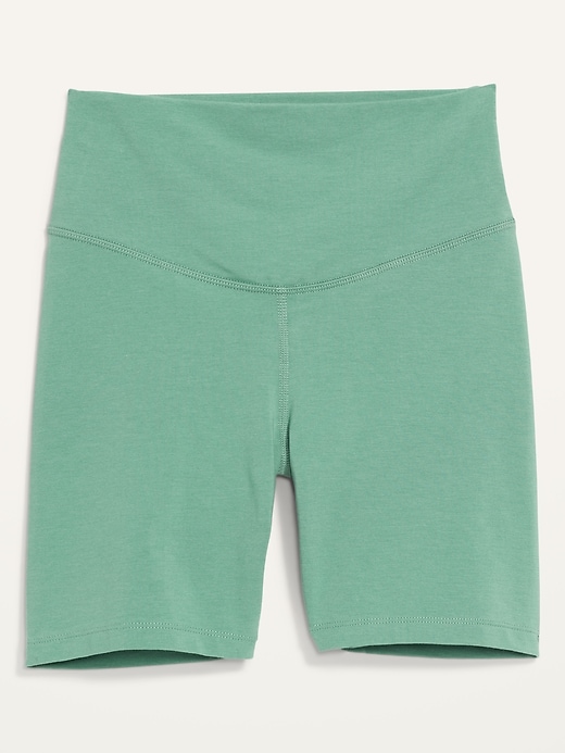 Image number 4 showing, Extra High-Waisted PowerChill Hidden-Pocket Biker Shorts -- 6-inch inseam