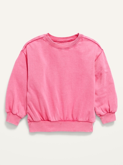 Old Navy Specially Dyed Drop-Shoulder Sweatshirt for Toddler Girls. 1