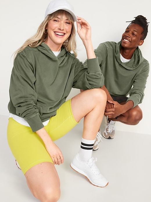 Image number 1 showing, Garment-Dyed Gender-Neutral Pullover Hoodie for Adults