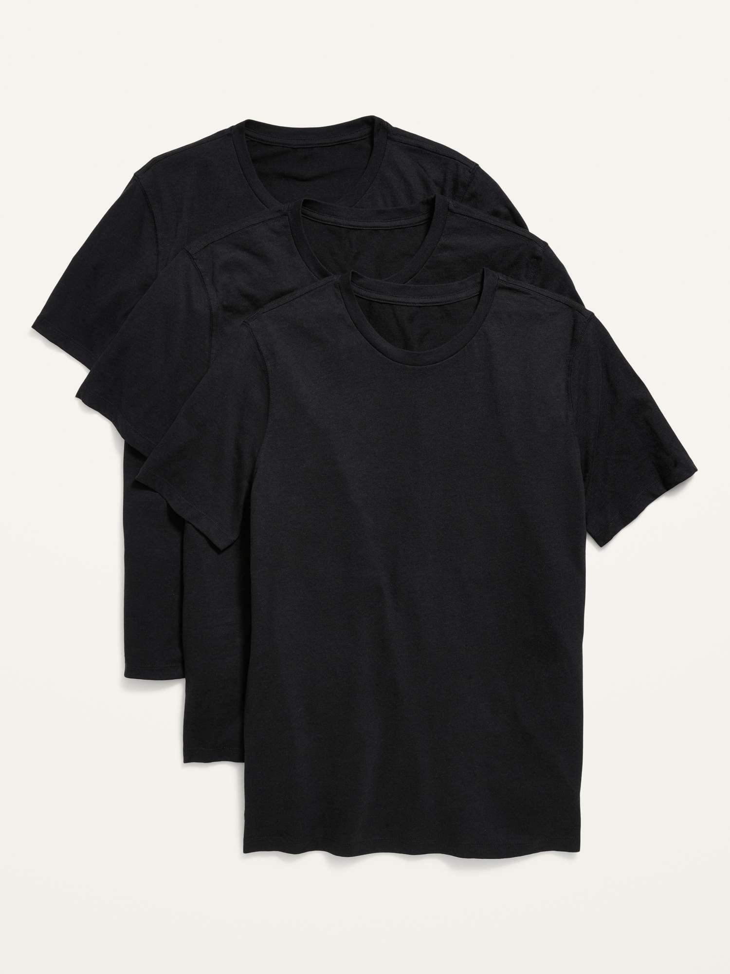 Old Navy Soft-Washed Crew-Neck T-Shirt 3-Pack for Men black. 1