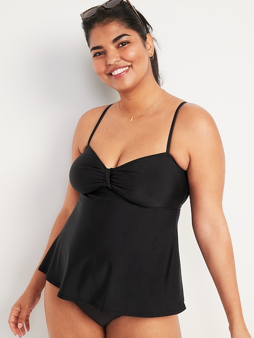 Old Navy Knotted A-Line Tankini Swim Top for Women. 1