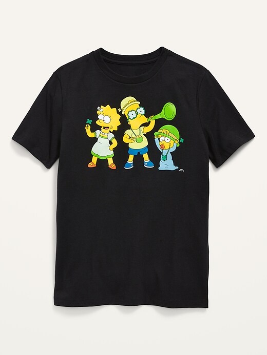 View large product image 1 of 1. The Simpsons™ Matching Gender-Neutral St. Patrick's Day Graphic T-Shirt for Kids