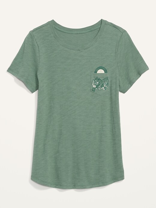 Image number 4 showing, Short-Sleeve EveryWear Graphic Pocket T-Shirt