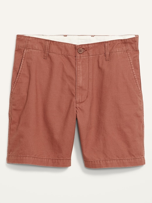 Image number 4 showing, Straight Lived-In Khaki Non-Stretch Shorts -- 7-inch inseam