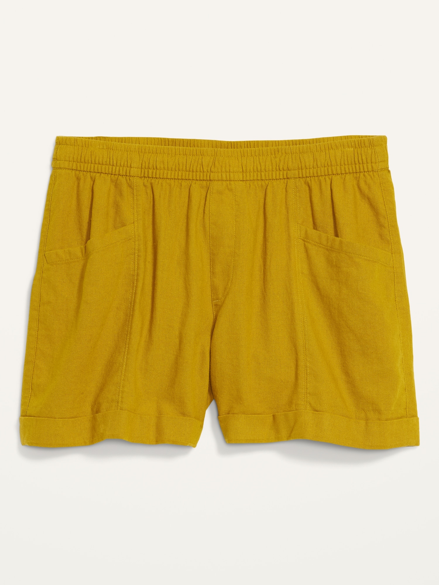 High-Waisted Linen-Blend Shorts for Women -- 3.5-inch inseam | Old Navy