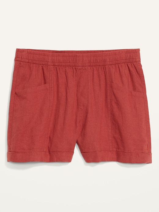 Linen Shorts - Red - Ladies