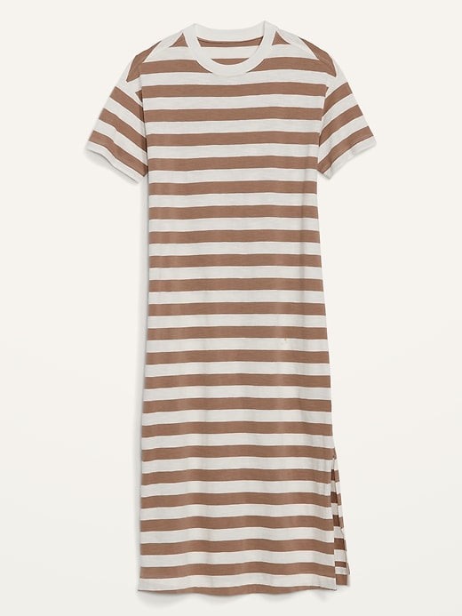 Image number 4 showing, Vintage Striped T-Shirt Midi Shift Dress