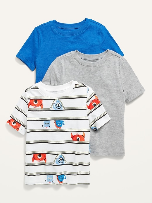 View large product image 1 of 1. 3-Pack Short-Sleeve T-Shirt for Toddler Boys