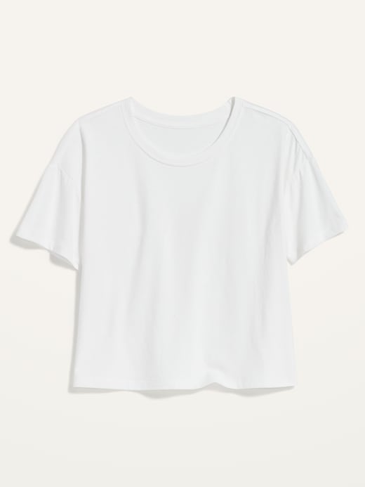 Image number 1 showing, Loose Short-Sleeve Crop T-Shirt