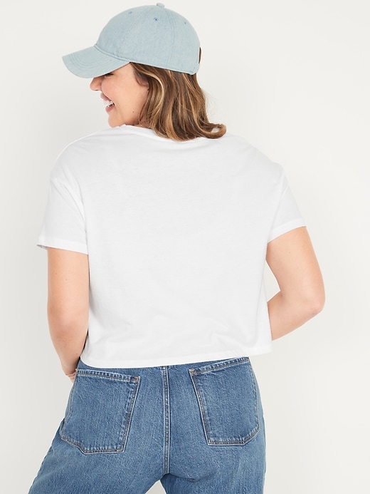 Image number 2 showing, Loose Short-Sleeve Crop T-Shirt