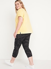 View large product image 7 of 7. High-Waisted Printed Cropped Leggings For Women