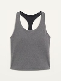 PowerSoft Cropped Shelf-Bra Tank Top 