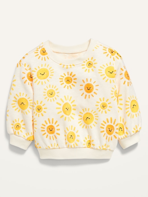 View large product image 1 of 1. Unisex Printed Drop-Shoulder French Terry Sweatshirt for Baby