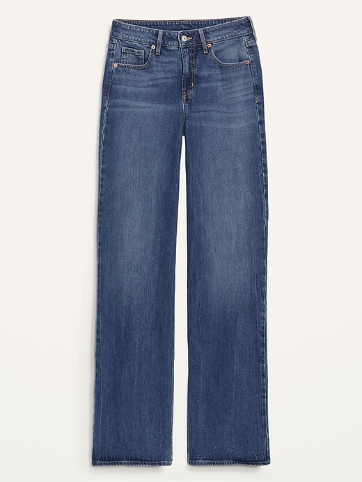 Image number 4 showing, Mid-Rise Wide-Leg Jeans