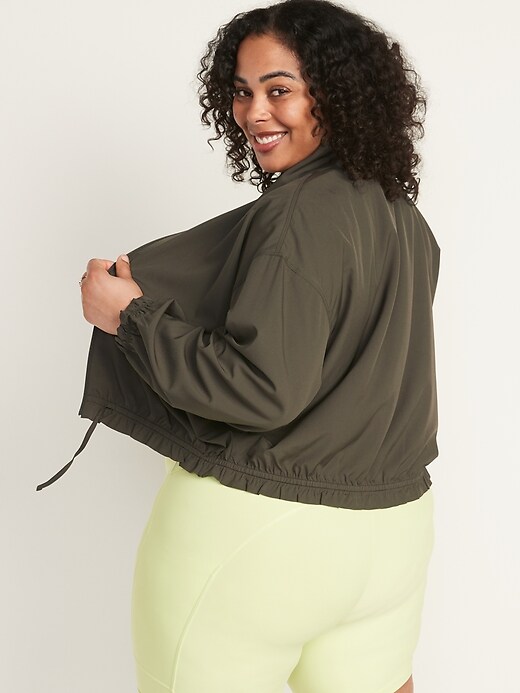 Image number 8 showing, StretchTech Loose Cropped Full-Zip Jacket