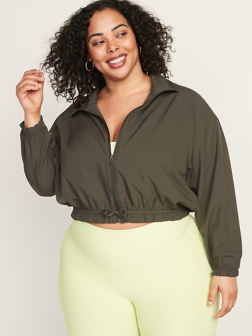 Image number 7 showing, StretchTech Loose Cropped Full-Zip Jacket