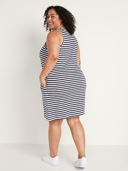 Image number 8 showing, Sleeveless Striped Mini Swing Dress for Women