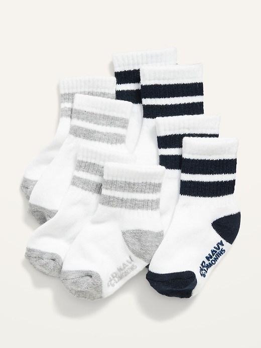View large product image 1 of 1. Unisex Crew Socks 4-Pack for Toddler & Baby