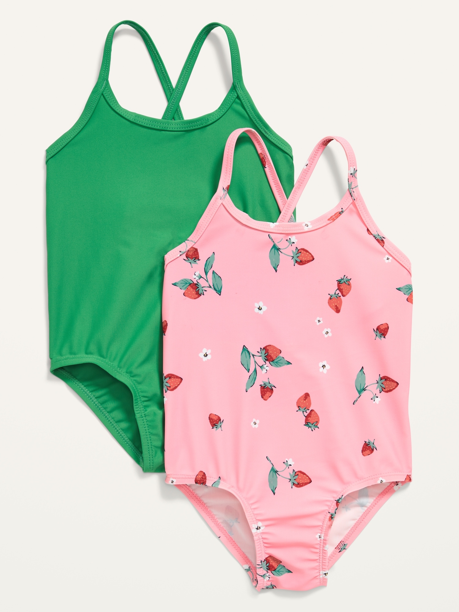 Old Navy 2-Pack One-Piece Swimsuit for Toddler Girls pink. 1