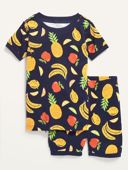 View large product image 1 of 1. Unisex Printed Pajama Shorts Set for Toddler & Baby