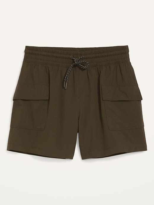 High-Waisted StretchTech Cargo Shorts -- 5-inch inseam