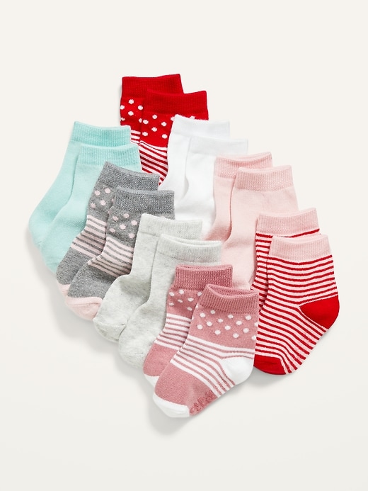 View large product image 1 of 1. Unisex Crew Socks 8-Pack for Toddler & Baby