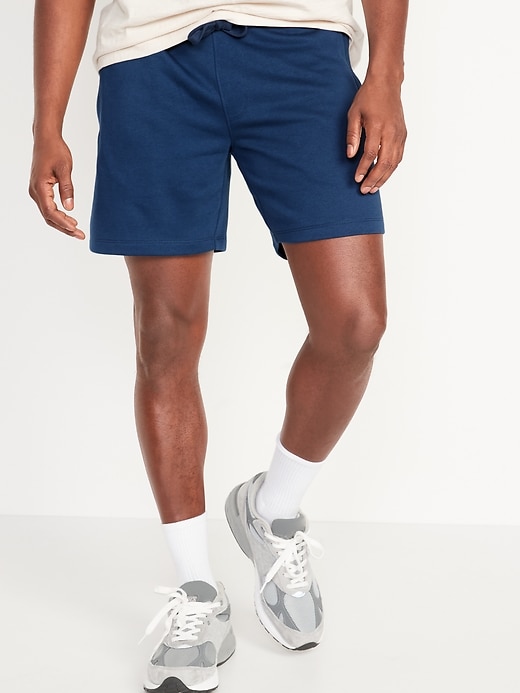 View large product image 1 of 1. French Terry Zip-Pocket Sweat Shorts --  7-inch inseam