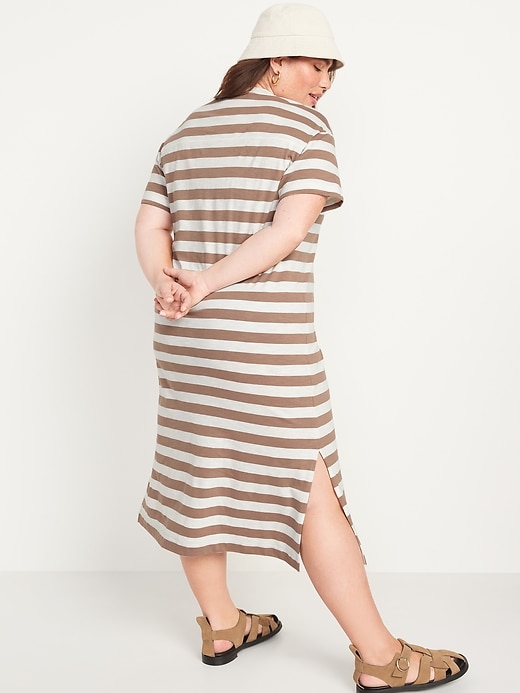 Image number 8 showing, Vintage Striped T-Shirt Midi Shift Dress
