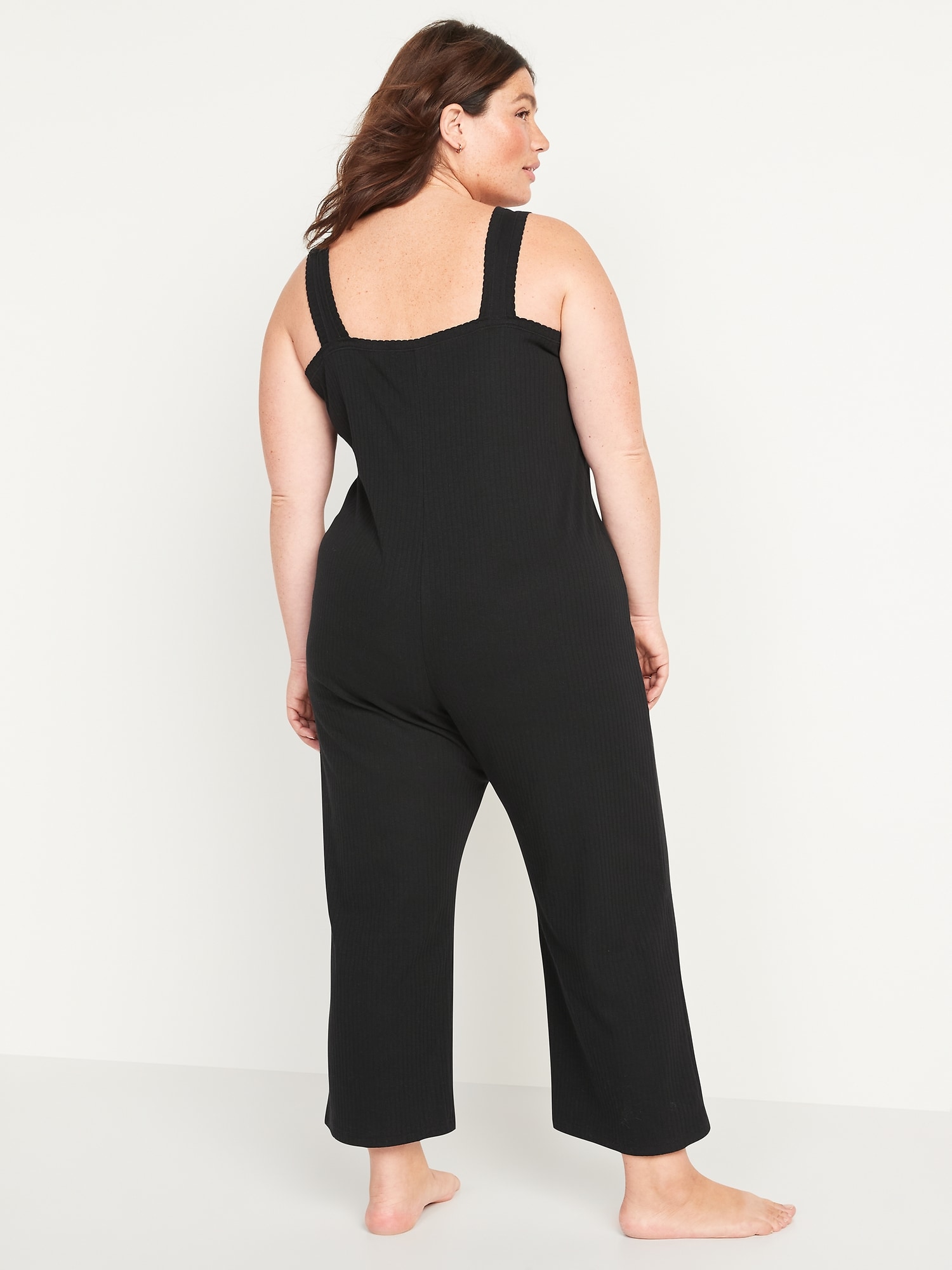 Washed Charcoal Ribbed Knit Jumpsuit, Purple Door Boutique