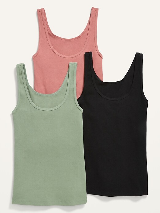 Old Navy Slim-Fit Rib-Knit Tank Top 3-Pack for Women. 1