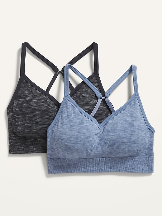 View large product image 2 of 2. Light Support Seamless Convertible Sports Bra 2-Pack 2X-4X